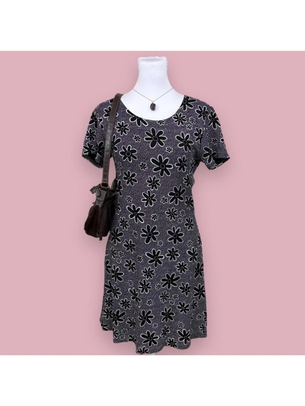 90s ditsy floral grunge slinky dress